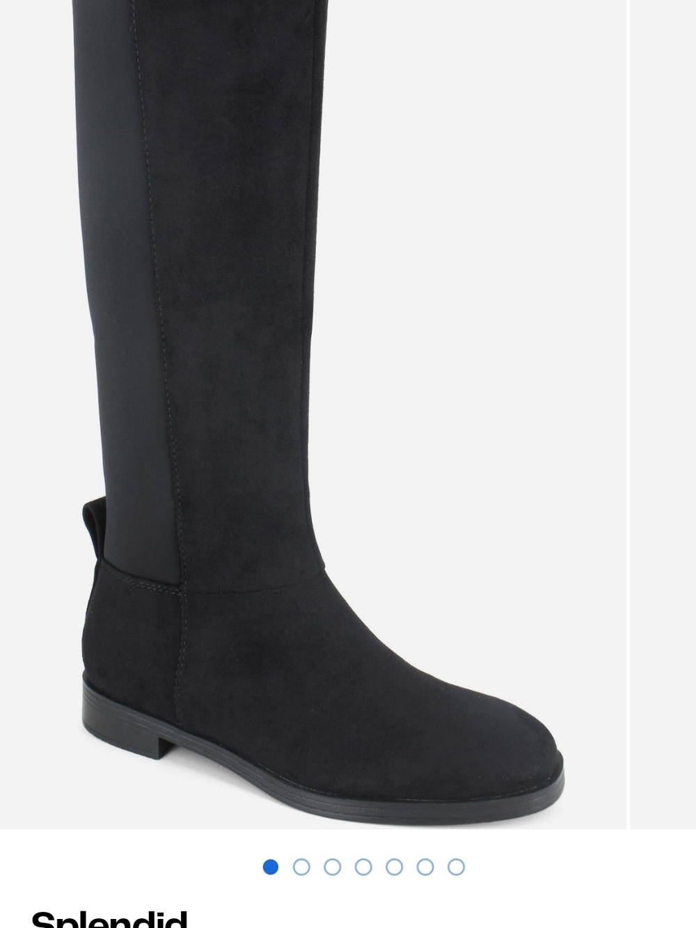 Splendid Black Over-the-Knee Suede-Look Riding Boot